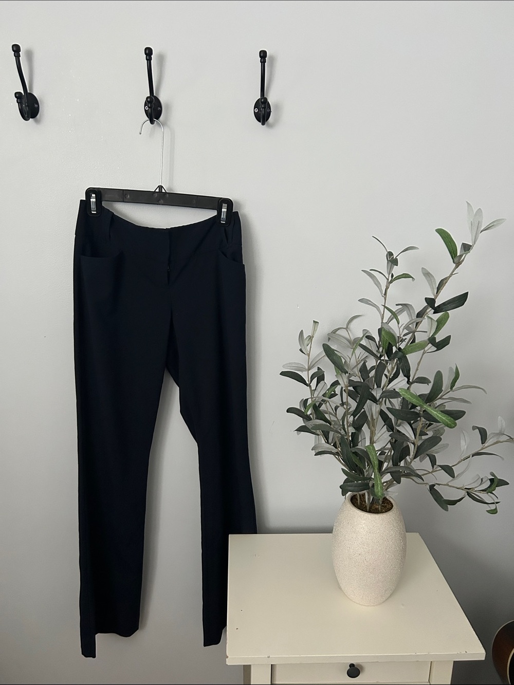 Navy Blue - Limited - Women's Straight-Leg Pants - Classic Workwear